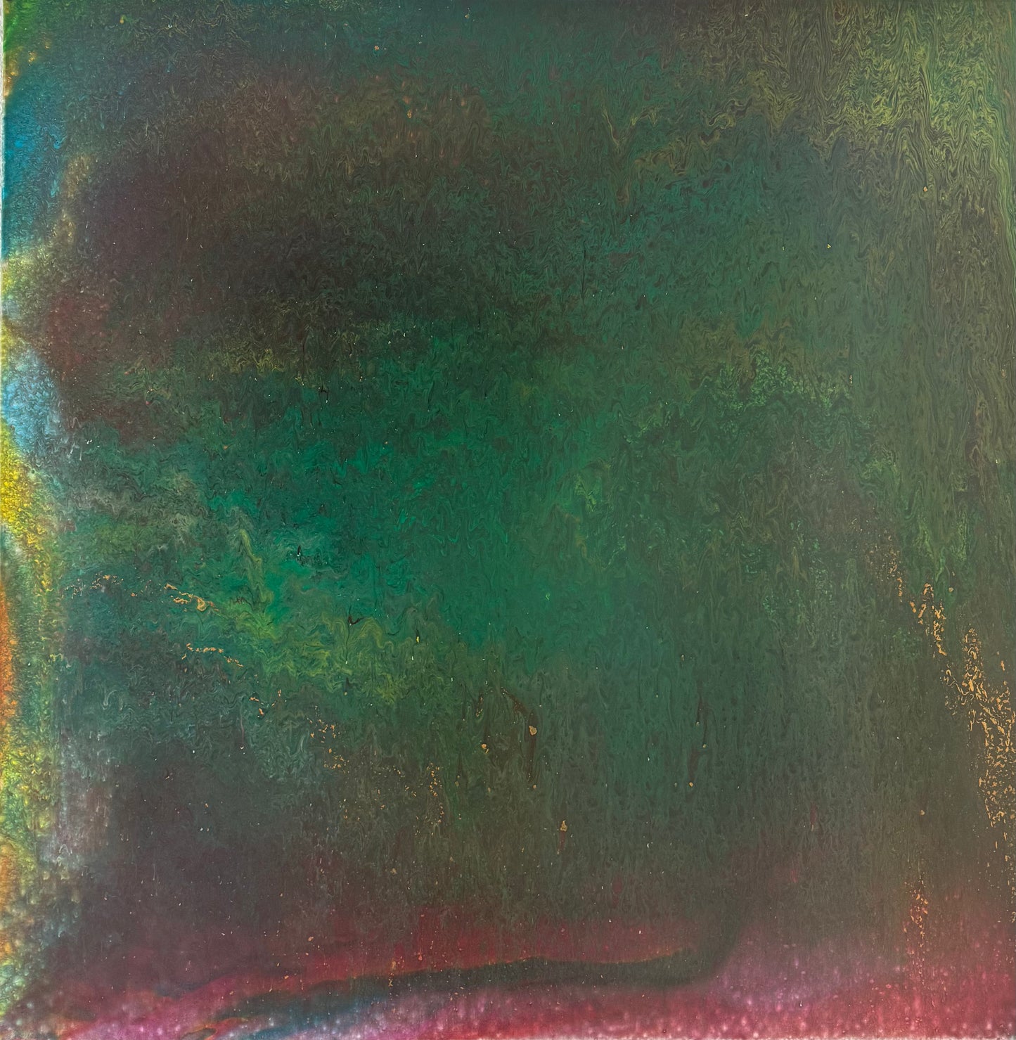Der Pfau (100×100 cm)