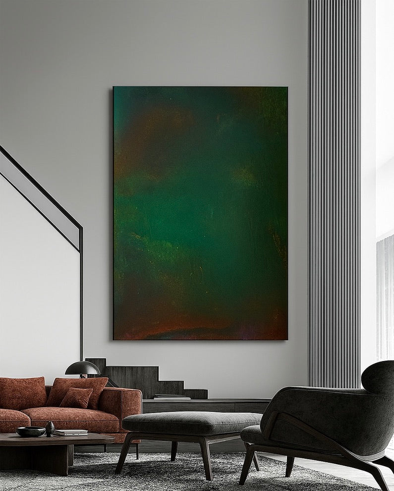 Der Pfau (100 × 100 cm)