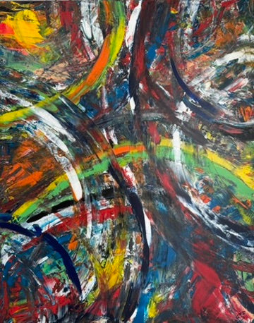 Rain and Rainbow (80×100 cm)