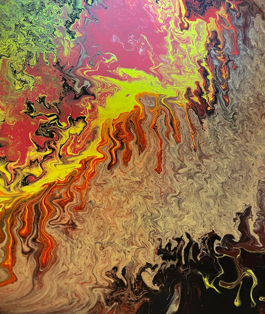 Volcano Gold (50 × 50 cm)