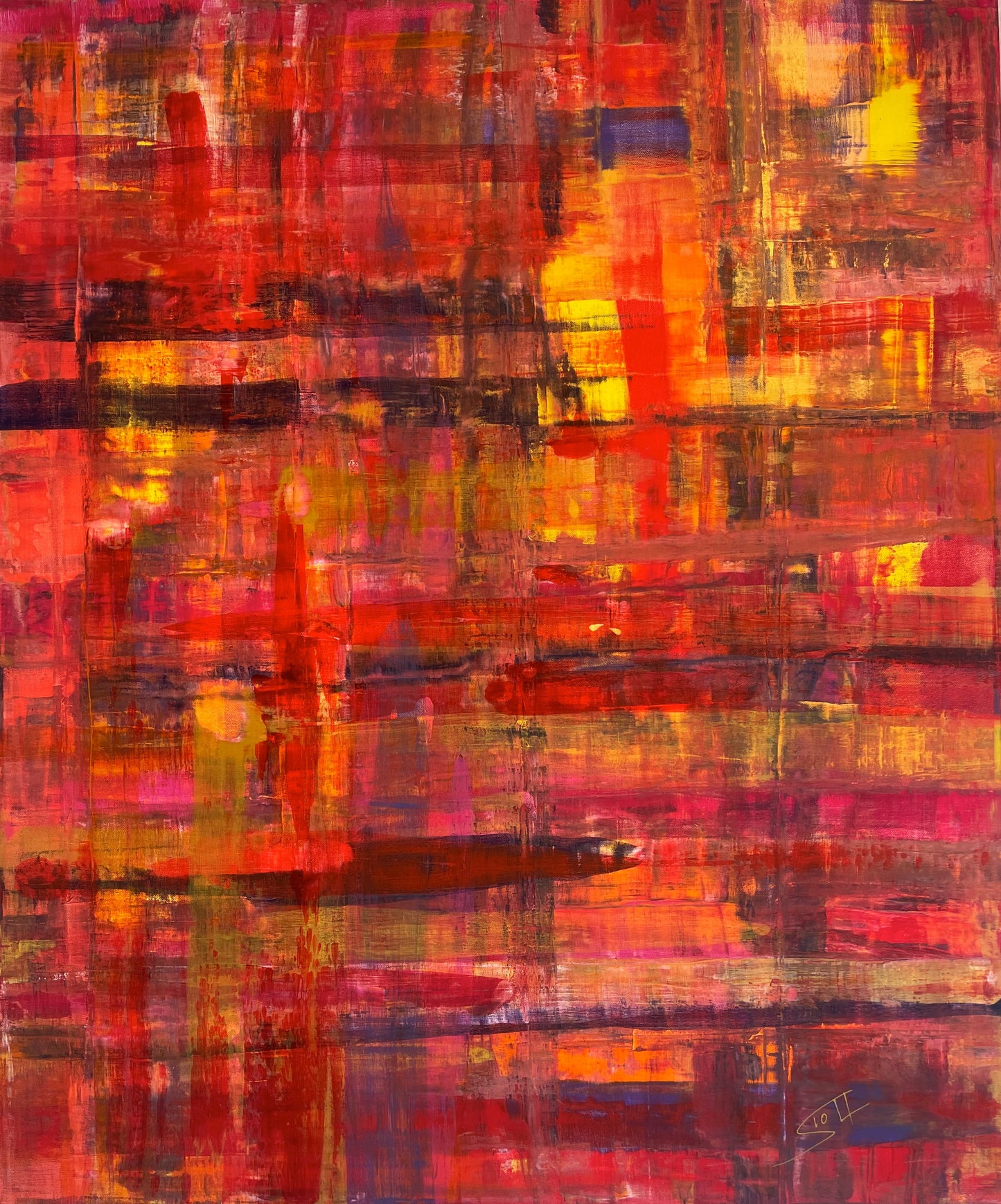 Gold in the Desert (100 × 120 cm)