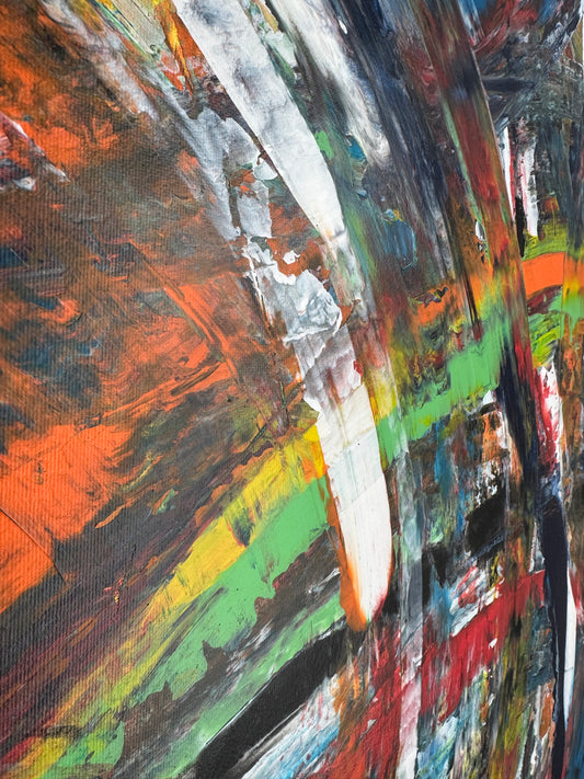 Rain and Rainbow (80 × 100 cm)