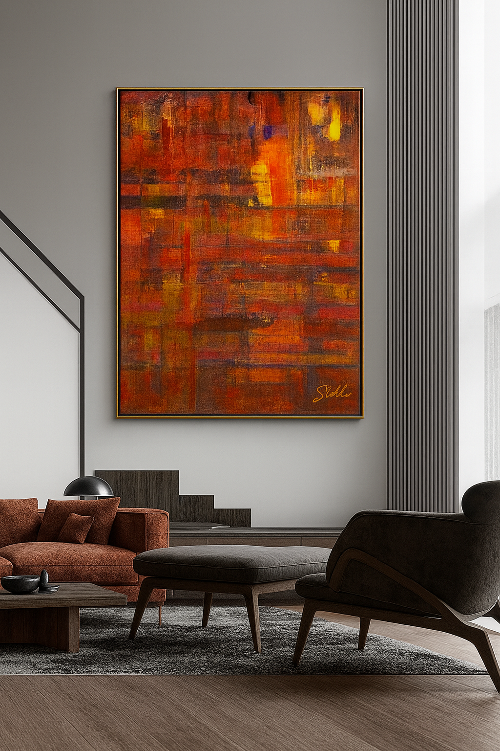 Gold in the Desert (100 × 120 cm)