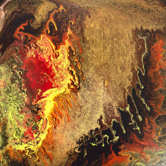 Volcano Gold (50 × 50 cm)