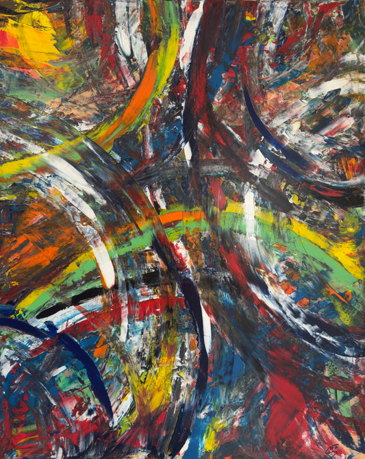Rain and Rainbow (80 × 100 cm)