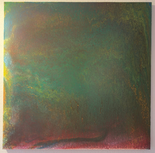Der Pfau (100 × 100 cm)