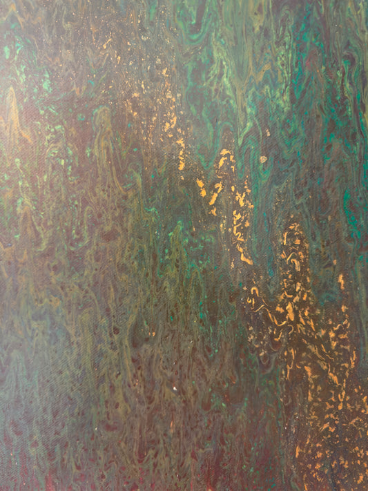 Der Pfau (100 × 100 cm)
