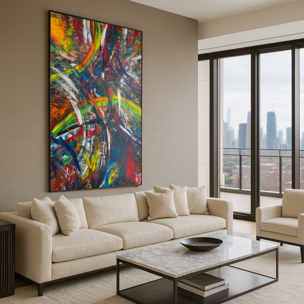 Rain and Rainbow (80 × 100 cm)